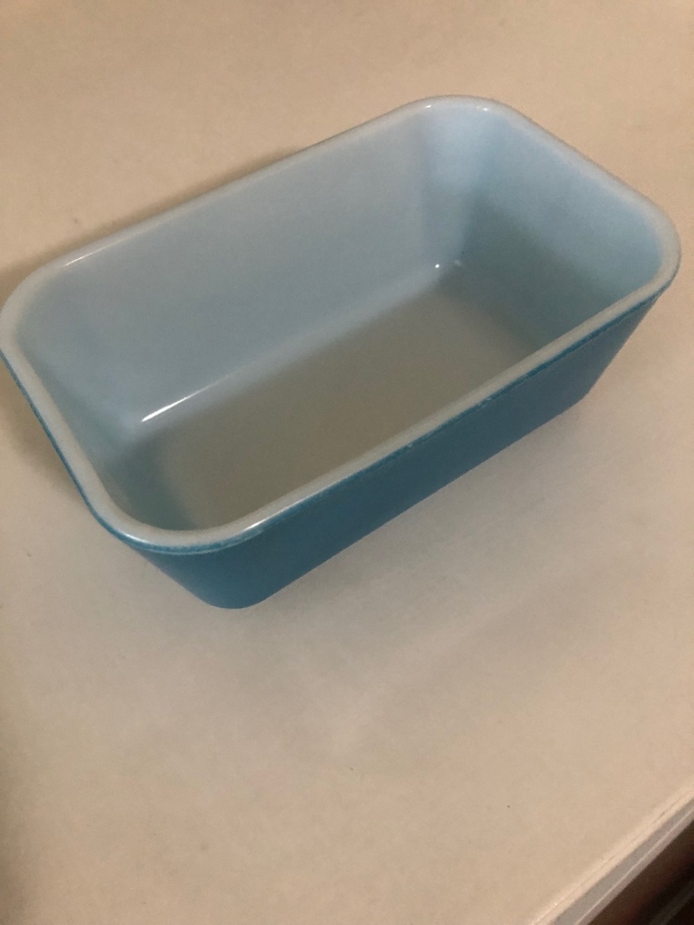 PYREX refrigerator dish blue 4.25 x 6.75 x 2.75 inch